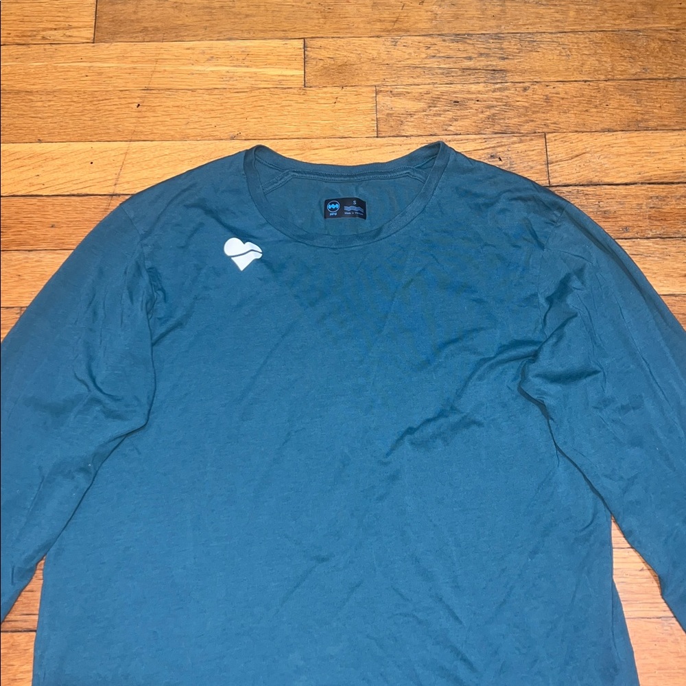 Janji Runterro Bio Long Sleeve Tee Shirt in Jasper Green, Women’s size Small - Picture 4 of 15